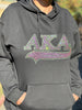 Alpha Kappa Alpha Rhinestone Bling Velour Lined Hoodie