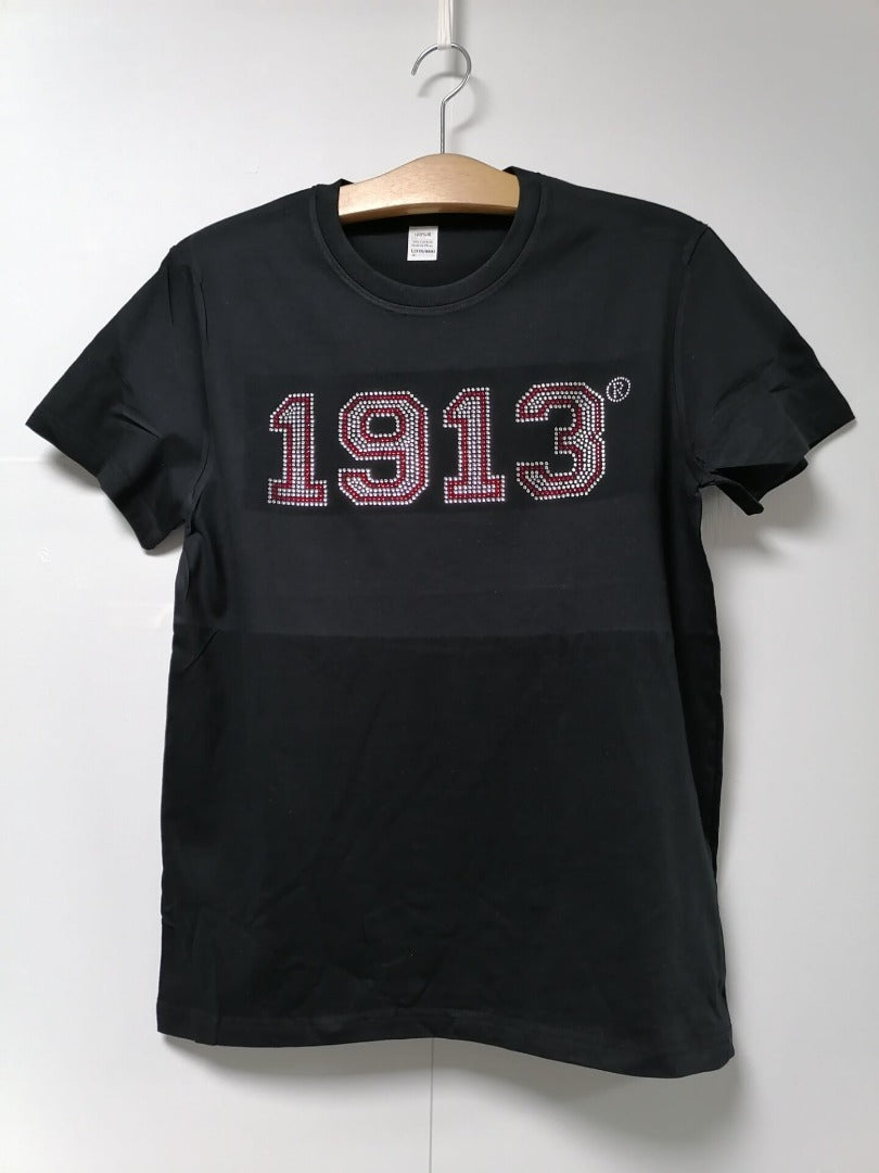 Delta Sigma Theta 1913 Rhinestone Bling Cocktail T-Shirt, image size:810x1080