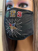 OES Eastern Star Rhinestone Bling Face Mask