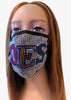 OES Eastern Star Rhinestone Bling Face Mask