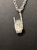 Zeta Phi Beta ZPB Hand Sign Necklace