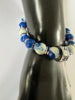 Zeta Phi Beta ZPB Blue & White Sodalite Beads Elastic Bracelet