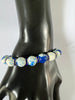 Zeta Phi Beta ZPB Blue & White Sodalite Beads Elastic Bracelet