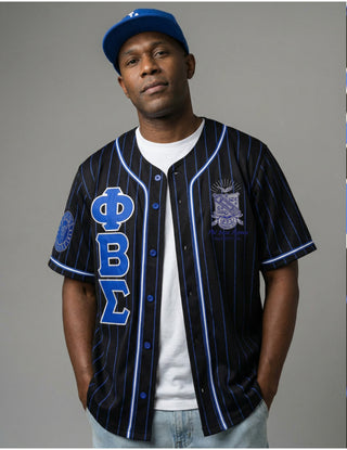 Phi Beta Sigma Baseball Jersey Black