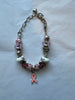 Breast Cancer Awareness Bling Ribbon Charm Bracelet