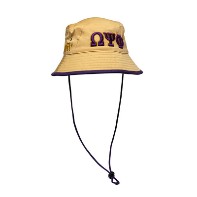 Omega Psi Phi Flexfit Bucket Hat Khaki