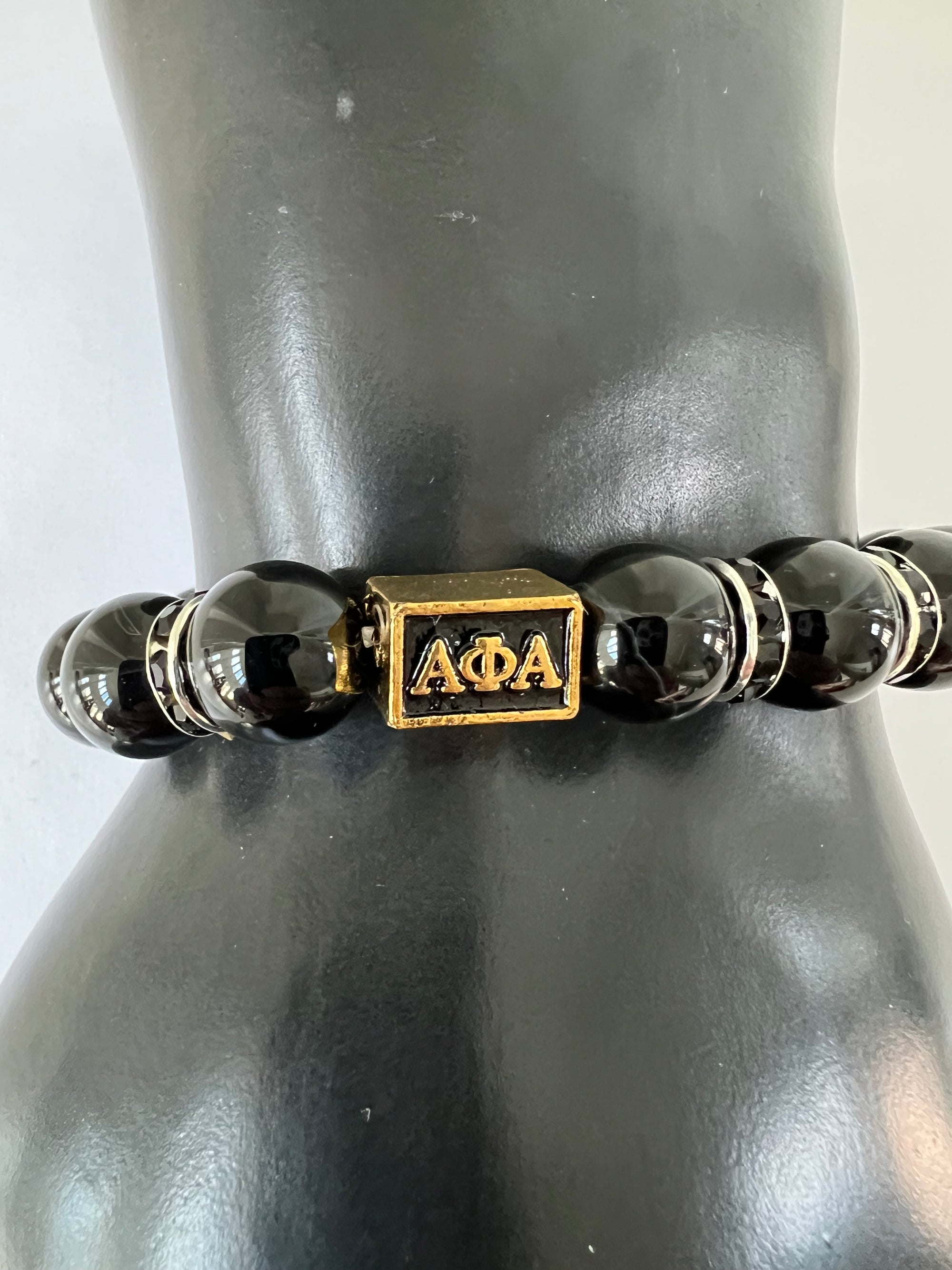 Alpha Phi Alpha Men's Beaded Elastic Bracelet
