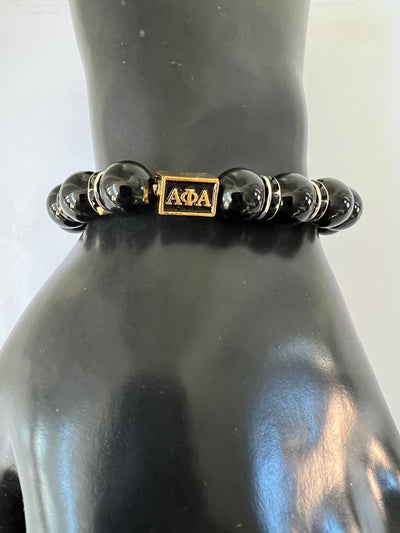 Alpha Phi Alpha Men's Beaded Elastic Bracelet