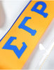 Sigma Gamma Rho Greek Letters Clear Crossbody Bag Gold (Copy)