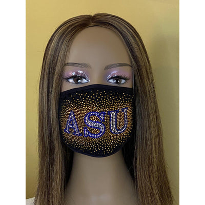 Albany State University Bling Face Mask with Filter Pocket and Filter