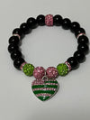 AKA Kamala Harris Heart Of America Bling Black Pearl Bracelet