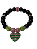 AKA Kamala Harris Heart Of America Bling Black Pearl Bracelet