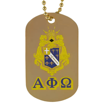 Alpha Phi Omega Double Side Dog Tag Necklace