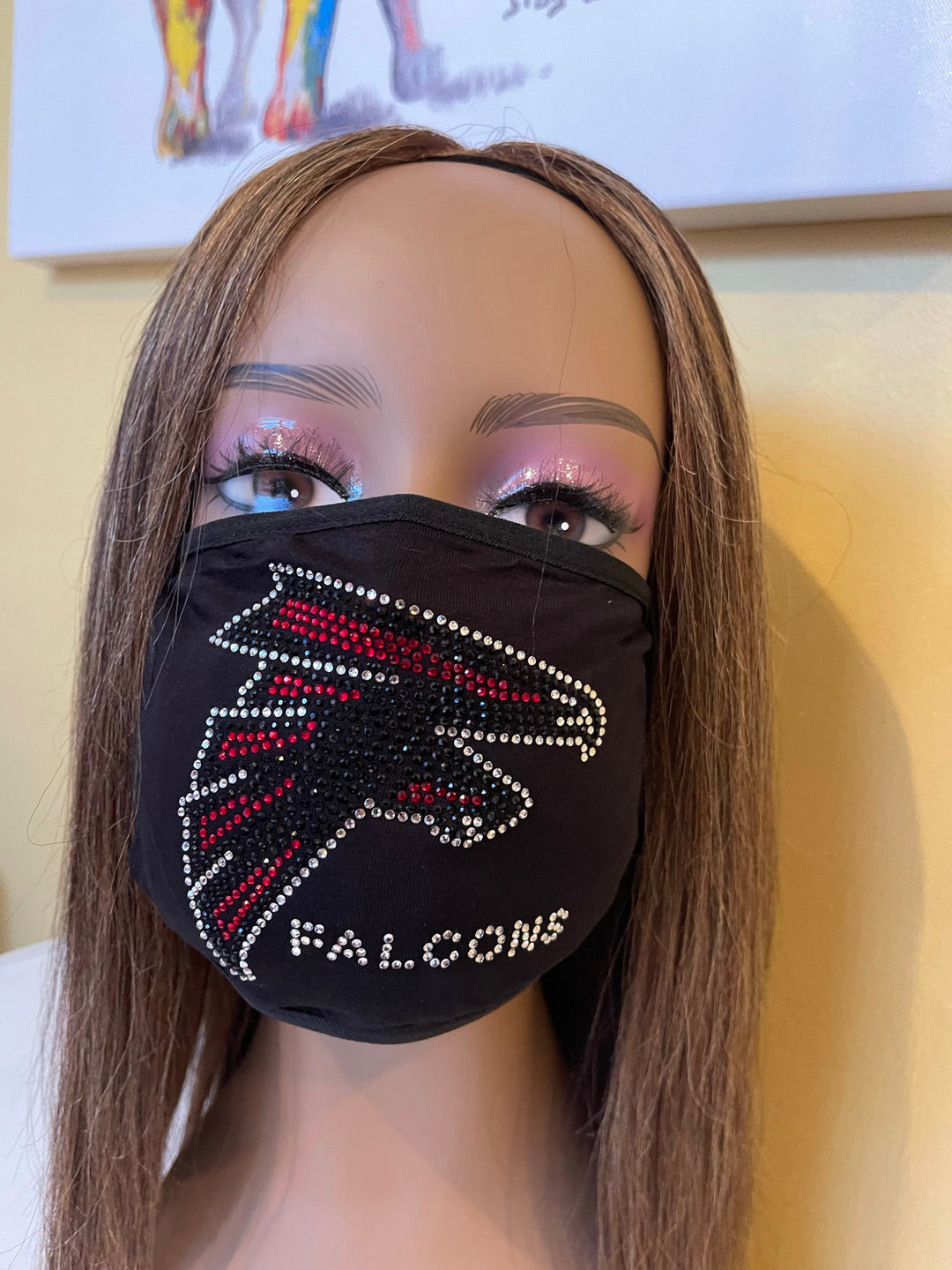 Atlanta Falcons Bling Face Mask Front Logo – D9 Greeks