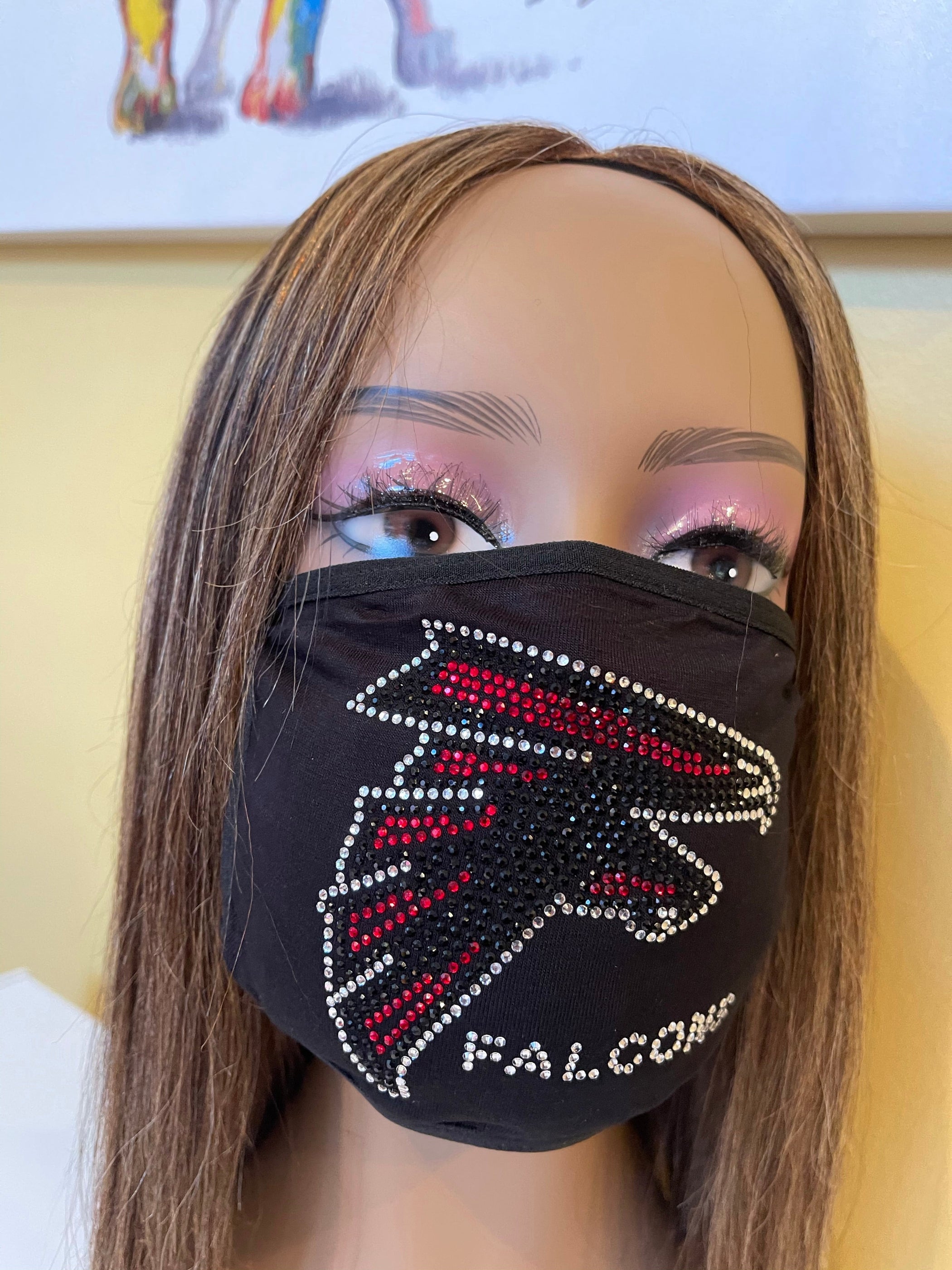 Atlanta Falcons Bling Face Mask Front Logo – D9 Greeks