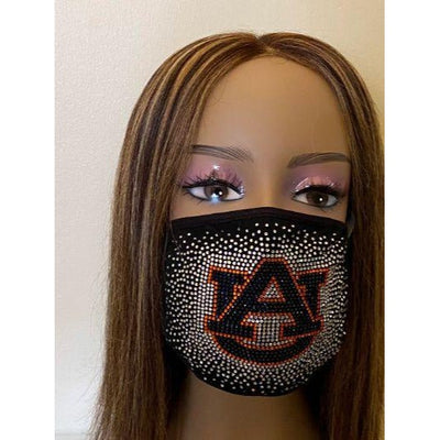 Auburn University Tigers Rhinestone Bling Face Mask