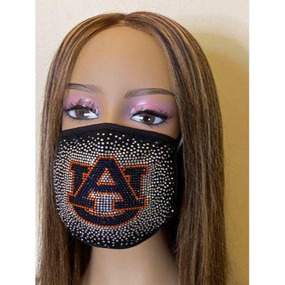 Auburn University Tigers Rhinestone Bling Face Mask
