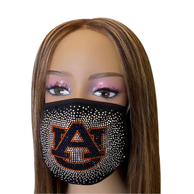 Auburn University Tigers Rhinestone Bling Face Mask