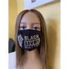 Black Lives Matter Fist Face Mask Crystal Front Logo