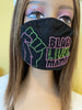 Black Lives Matter Mask Pink and Green