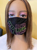 Black Lives Matter Mask Pink and Green