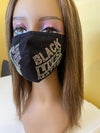 Black Lives Matter Mask with Fist Crystal Clear