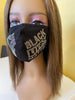 Black Lives Matter Mask with Fist Crystal Clear
