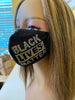 Black Lives Matter Mask with Fist Crystal Clear