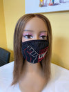 Black Lives Matter Red Rhinestone Bling Face Mask