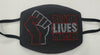 Black Lives Matter Red Rhinestone Bling Face Mask