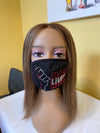 Black Lives Matter Red Rhinestone Bling Face Mask