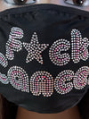 Breast Cancer Awareness F*ck Cancer Bling Face Mask Rhinestone
