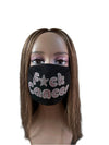 Breast Cancer Awareness F*ck Cancer Bling Face Mask Rhinestone