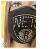 Brooklyn Nets Rhinestone Bling Face Mask Washable