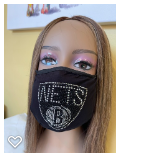 Brooklyn Nets Rhinestone Bling Face Mask Washable