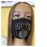 Brooklyn Nets Rhinestone Bling Face Mask Washable