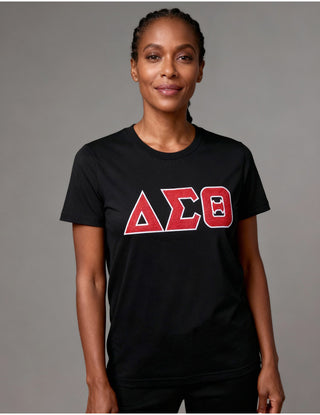 Delta Sigma Theta ΔΣΘ Glitter Dri Fit Tee Black