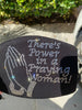 Christian There’s Power In A Praying Woman Rhinestone Bling Face Mask