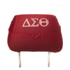 Delta Sigma Theta ΔΣΘ Shield With Greek Letters Car Seat Headrest Cover Set of 2 Red