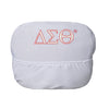 Delta Sigma Theta ΔΣΘ Shield With Greek Letters Car Seat Headrest Cover Set of 2 White