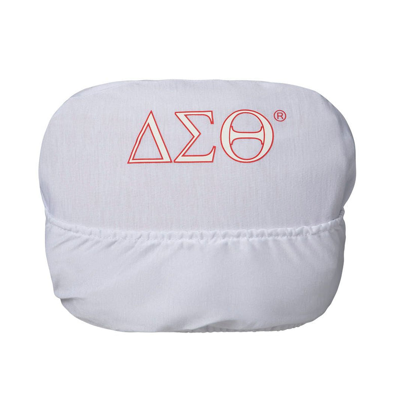 Delta Sigma Theta ΔΣΘ Shield With Greek Letters Car Seat Headrest Cover Set of 2 White