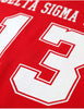 Delta Sigma Theta ΔΣΘ Glitter Long Sleeve Jersey Red