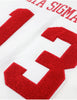 Delta Sigma Theta ΔΣΘ Chenille Oversize Football Jersey Ivory