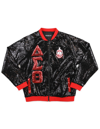 Delta Sigma Theta Sequin Jacket Black