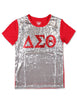 Delta Sigma Theta ΔΣΘ Sequin T-Shirt Silver