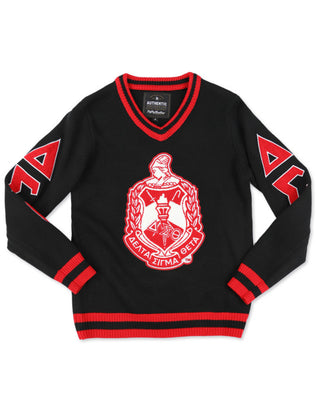Delta Sigma Theta V-Neck Sweater Black