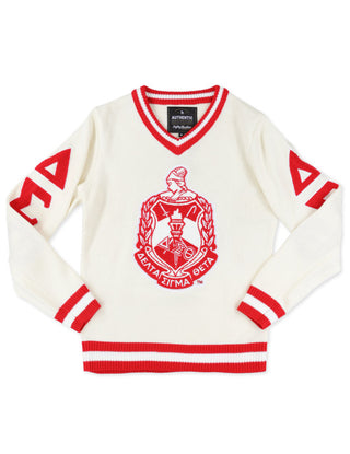 Delta Sigma Theta V-Neck Sweater Ivory