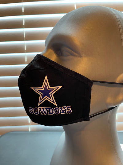 Dallas COWBOYS Face Mask with Adjustable Ear Loops