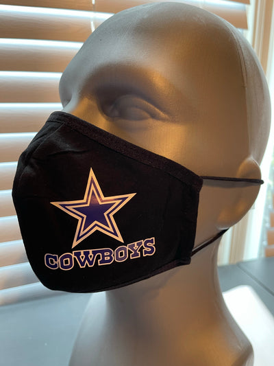 Dallas COWBOYS Face Mask with Adjustable Ear Loops