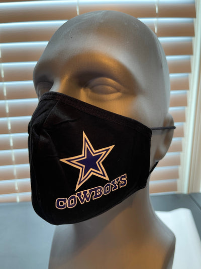 Dallas COWBOYS Face Mask with Adjustable Ear Loops
